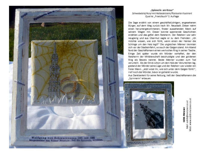 Schwebebild/Acryl mit Halbedelstein/Rückseite illustriert (Plexiglas) (ca. 20x30cm)